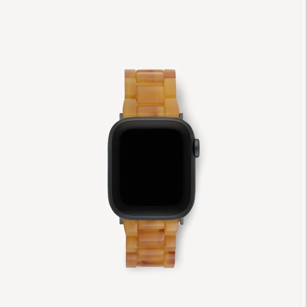 New Anthropologie Machete Glass Watch Band 42-45 mm Cognac Deluxe Kit SmartWatch